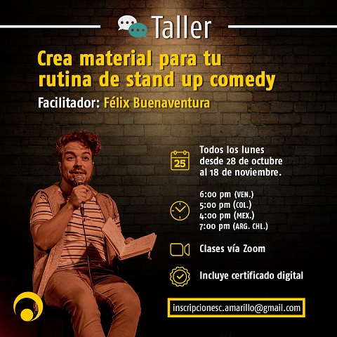 Crea material para tu rutina de stand up comedy